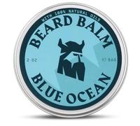 Baume à barbe Striking Viking pour hommes - Fixation légère, Blue Ocean, 2 oz | Après-shampooing sans rinçage pour barbe | À base de beurre de karité, d'huiles de théier, d'argan et de jojoba