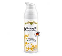 Baume à base d'abeille extra fort 75 ml - Chauffant et rafraîchissant avec menthol, 12 extraits de plantes et huile d'avocat - Flacon distributeur de pommade d'abeille pratique, idéal pour les