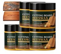 Baume à la cire d'abeille pour planches à découper et billots de boucher, cire d'entretien pour ustensiles de cuisine en bois, baume nourrissant le bois, soin mensuel saladiers en (5pcs)