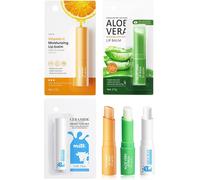 Baume À Lèvres-3 Pièces Avec Aloe Vera,Vitamine C Et Lait,Soin Des Lèvres Hydratant Longue Durée Pour Les Lèvres Sèches Et Gercées,Moisturizing & Nourishing Lipstick Coffrets De Thanksgiving Et Noël