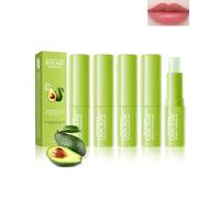 Baume à lèvres-5 pièces avec avocat, Soin des lèvres hydratant longue durée pour les lèvres sèches et gercées, Moisturizing & Nourishing lip balm pour hommes et femmes Coffret cadeau Thanksgiving Noël