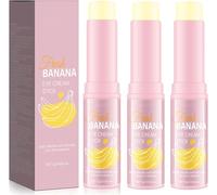 Baume à lèvres à la banane avec rétinol, vitamine C et E, formule anti-âge pour les cernes, les poches et les rides fines, traitement hydratant pour le contour des yeux (3PC)