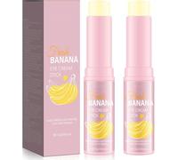 Baume à lèvres à la banane avec rétinol, vitamine C et E, formule anti-âge pour les cernes, les poches et les rides fines, traitement hydratant pour le contour des yeux (2PC)
