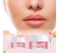 Baume à lèvres au collagène - Traitement des lèvres pendant la nuit - Masque de sommeil et exfoliant pour les lèvres sèches, gercées et pelées (A)