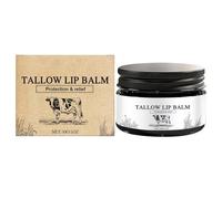 Baume à lèvres Beef Tallow Lip 30 g - Baume à lèvres - Réduit les rides des lèvres avec de l'aloe et de l'huile de prune - Naturel non sexe