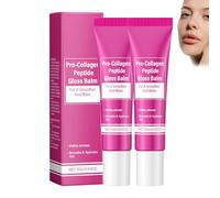 Baume à LèVres Brillant Aux Peptides Pro-CollagèNe, Baume à LèVres Repulpant Et Hydratant à La Couleur Transparente, Stick Multi-Rides, Baume Multi-Usages Pour AttéNuer Les Ridules (2 PCS)