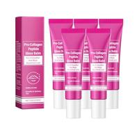Baume à lèvres brillant aux peptides pro-collagène - Soin des lèvres repulpant et hydratant à la vitamine E et aux peptides, brillant à lèvres hydratant longue durée (5)