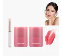 Baume à Lèvres Coloré, Lip Jam Hydrating Lip Gloss, Lip Glaze Hydratant et Brillant, Réduit les Ridules des Lèvres, Texture Non Collante, Soin Longue Durée (03#, 2pcs)