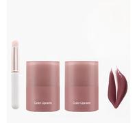 Baume à Lèvres Coloré, Lip Jam Hydrating Lip Gloss, Lip Glaze Hydratant et Brillant, Réduit les Ridules des Lèvres, Texture Non Collante, Soin Longue Durée (02#, 2pcs)