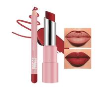 Baume à Lèvres, Contour Waterproof Résistant, Baume Mat Imperméable Non Collant pour Soin Quotidien Hivernal Maquillage Femmes