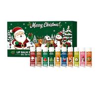 Baume à Lèvres de Noël 10 mini crèmes hydratantes parfumées | Baume à Lèvres Hydratant Pour Maison Toute la Journée Toutes les Fêtes Mariage Hiver Automne Bureaux École Rendez-vous