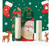 Baume à Lèvres de Noël，Soin lèvres rouge à Christmas Series，Hydratation des lèvres sèches, Coffret Cadeau et d'Anniversairepour Noël, (Vert, 1PC)