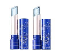 Baume à lèvres en gelée bleue coréenne, brillant à lèvres changeant de couleur, rouge à lèvres hydratant à changement de température en feuille d'or 24 carats, baume de soin des lèvres nourrissant, no