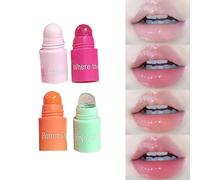 Baume à Lèvres Hydratant - 4 Couleurs De Baume Hydratant Pour Lèvres Sèches,Finition Brillante Naturelle Résistant aux Traces Idéal pour Voyages, Rendez-vous et Travail