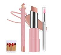 Baume à LèVres Hydratant à L'Acide Hyaluronique,Baume à LèVres Longue Tenue Avec Crayon à LèVres,SéRum Multi-Usages Pour LèVres, Hydratant Longue DuréE 24 H, Lisse Et Brillant (F-06#, taille)