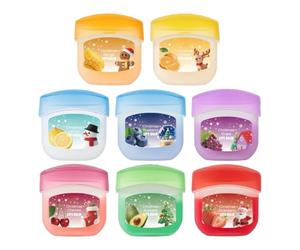 Baume À Lèvres Hydratant Crème Réparatrice Saveur Fruitée | 8 Pièces Soin Des Lèvres Réparateur Thème Noël Pour Femmes Hiver Temps Froid Maison
