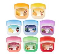 Baume À Lèvres Hydratant Crème Réparatrice Saveur Fruitée | 8 Pièces Thème De Noël Baume À Lèvres Hydratant Pour Femmes Hiver Temps Froid Maison