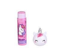 Baume à lèvres licorne 4 g - Jelly Blush Stick pour lèvres - Testé végétalien et dermatologiquement - Baume à lèvres hydratant pour enfants, adolescents et adultes - Saveur fraise
