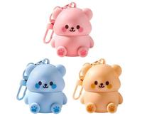 Baume à lèvres mignon petit ours, gloss hydratant anti-dessèchement et anti-gerçures, rouges à lèvres légers aux arômes de fruits, produits de soin pour les lèvres à base d'ingrédients naturels (3PCS)