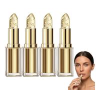 Baume à Lèvres Réactif au pH, Soin Hydratant Teinté Rose, Tenue San (4 pc) | hydratante sans transfert, effet rose brillant, soin léger pour lèvres sèches et mûres，Rouge à Lèvres Transparent Changeant