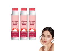 Baume à lèvres teinté pastèque en stick, au doux parfum de pastèque et hydratant pour un soin quotidien | Design 2 en 1 avec gommage exfoliant et masque de nuit | Pour un teint radieux (3 pièces)