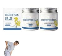 Baume à l'hélichryse, crème à l'hélichryse biologique pour réparer la peau, élimine efficacement le gonflement des jambes, apaise les brûlures et réduit les rougeurs, ingrédients naturels (2pcs)