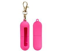 Baume à portable, étui compact, récipient à rouge à de 13 cm avec silicone authentique, tube de soin des avec clip porte-clés, accessoire de voyage pour sac à main et sac de sport