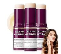 Baume anti-âge au calcium, bâton réparateur de rides au collagène, baume hydratant en profondeur et raffermissant pour les yeux, le cou et le visage (3PCS)