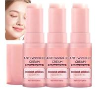 Baume anti-rides en stick pour le visage et le cou, balm multi-usages au calcium, stick hydratant rides pour le visage, les yeux et le cou, baume au collagène anti-âge (3PCS)