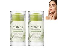 Baume au suif de bœuf et matcha, stick hydratant solide pour le visage et le corps, baume nourrissant non gras pour peaux sèches, texture fouettée, hydratation intense et soin apaisant. (2PCS)
