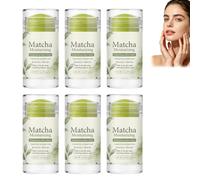 Baume au suif de bœuf et matcha, stick hydratant solide pour le visage et le corps, baume nourrissant non gras pour peaux sèches, texture fouettée, hydratation intense et soin apaisant. (6PCS)