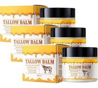 Baume au suif et au miel pour le visage, baume naturel au suif de bœuf nourri à l'herbe et au miel sauvage brut, hydratant naturel pour le visage et le corps, convient à tous les types de peau.