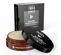 Baume Barbe & cheveux | N°1 | aux huiles 100% naturelles - FABRIQUÉE EN FRANCE - Nourrit, Hydrate, structure. À base de 2 cires, 2 beurres, 5 Huiles Végétales, 2 huiles essentielles, Vitamine E (30ml)