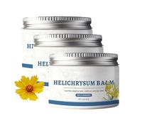 Baume Bio À L'hélichryse, Crème À L'hélichryse Pour Réparer La Peau, Hydratation En Profondeur, Élimine Efficacement Les Gonflements Des Jambes, Convient À Tous Les Types De Peau (3pcs)