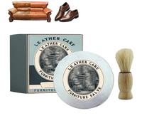 Baume collectif pour meubles - Crème de réparation du cuir avec brosse, restaurateur polyvalent Non gras pour canapés, sièges de voiture et meubles, couverture anti-rayures au fini naturel (1PC)