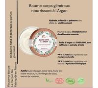 - Baume Corps Généreux Nourrissant À L'argan 150ml Cosmétique Certifié Bio Cosmos Ecocert- Soin Corporel Femme & Homme Bio À L'argan- Fabriqué En France Baume Corps Bio Hydratant 24169