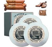 Baume D'antan Pour Le Cuir,Furniture Baume de Recoloration Crème pour Restaurer la Couleur et Nourrir Le Cuir Délavé, Usé ou Rayé sur Canapé, Meuble, Siège Auto, Chaussures, Sac et Blouson (3pc)