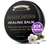 Baume de guérison MANUKA DEFENSE à l'huile d'arbre à thé manuka de Nouvelle-Zélande et à l'huile d'arbre à thé australienne | Soothes hydratants intenses + irritations de la peau douce comme l'eczéma