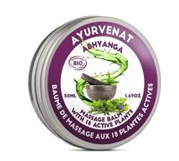 Baume De Massage Aux 18 Plantes Actives Bio - Ayurvenat Abhyanga 50 Ml - Le Secret Naturel