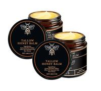 Baume de suif de bœuf Qguojie Orgin nourri à l'herbe avec du miel brut et de l'huile d'olive - Crème hydratante naturelle pour le visage, le corps - hydratation profonde, nourrit la peau sèche (2)