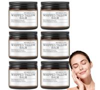 Baume de suif fouetté pour le visage et le corps, crème hydratante pour peau sèche hydratante en profondeur, crème à absorption rapide lisse la texture rugueuse et soutient la défense de peau (6PCS)