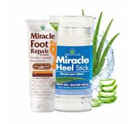 Baume de talon pour pieds secs et craquelés - Stick miracle pour talon avec crème réparatrice pour les pieds - Répare les talons et les pieds secs et craquelés - Formule ultra aloe hydrate, adoucit et