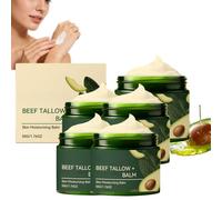 Baume de toi de bœuf et d'avocats pour la peau et le visage,Crème visage de toi de bœuf pour les hommes,Tois alimentés par l'herbe pour le corps, Hydratant pour les visages Corps et mains (5)