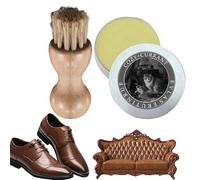 Baume et brosse pour meubles - Baume revitalisant en profondeur, crème de restauration multifonction | Polonais nourrissant avec brosse incluse, améliore la brillance pour l'entretien quotidien, les