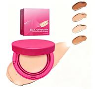 Baume Fond de Teint Couvrant, Correcteur Maquillage et Anticerne Crème, Fond de Teint Matifiant Hydratant pour Masquer Pores et Imperfections, Longue Tenue (Naturel)