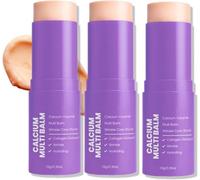 Baume Hydratant au Collagène Coréen, Stick de Soins pour le Visage, les Yeux et le Cou, Baume Raffermissant et Nourrissant, Calcium Multi Balm (1 pièce, 10g) (3pcs)