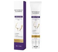 Baume hydratant et nourrissant en roll-on, crème au collagène pour le cou, pour lisser les ridules et améliorer le contour du cou, avec applicateur à bille pour les peaux relâchées.