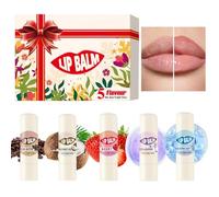 Baume Hydratant Pour Les Lèvres | 5 Pièces De Crème Apaisante | Crème pour Lèvres - pour Femmes Brillance Hydratation Beauté Soin de la Peau Jour et Nuit Voyage Hiver