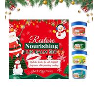 Baume Hydratant Pour Lèvres - Crème Hydratante Parfumée Noël 4 Pièces,Set De Baume Pour Lèvres Sèches Fêtes - Pour Matin Et Nuit Hiver Femmes Filles Hommes Nouvel An Saint-Valentin Anniversaire