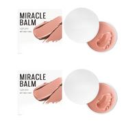 Baume hydratant rose clair pour le visage, les lèvres et les joues - feuchtigkeitsspendender brillance, portable Mehrzweck-Make-up-Balsam (2pcs)